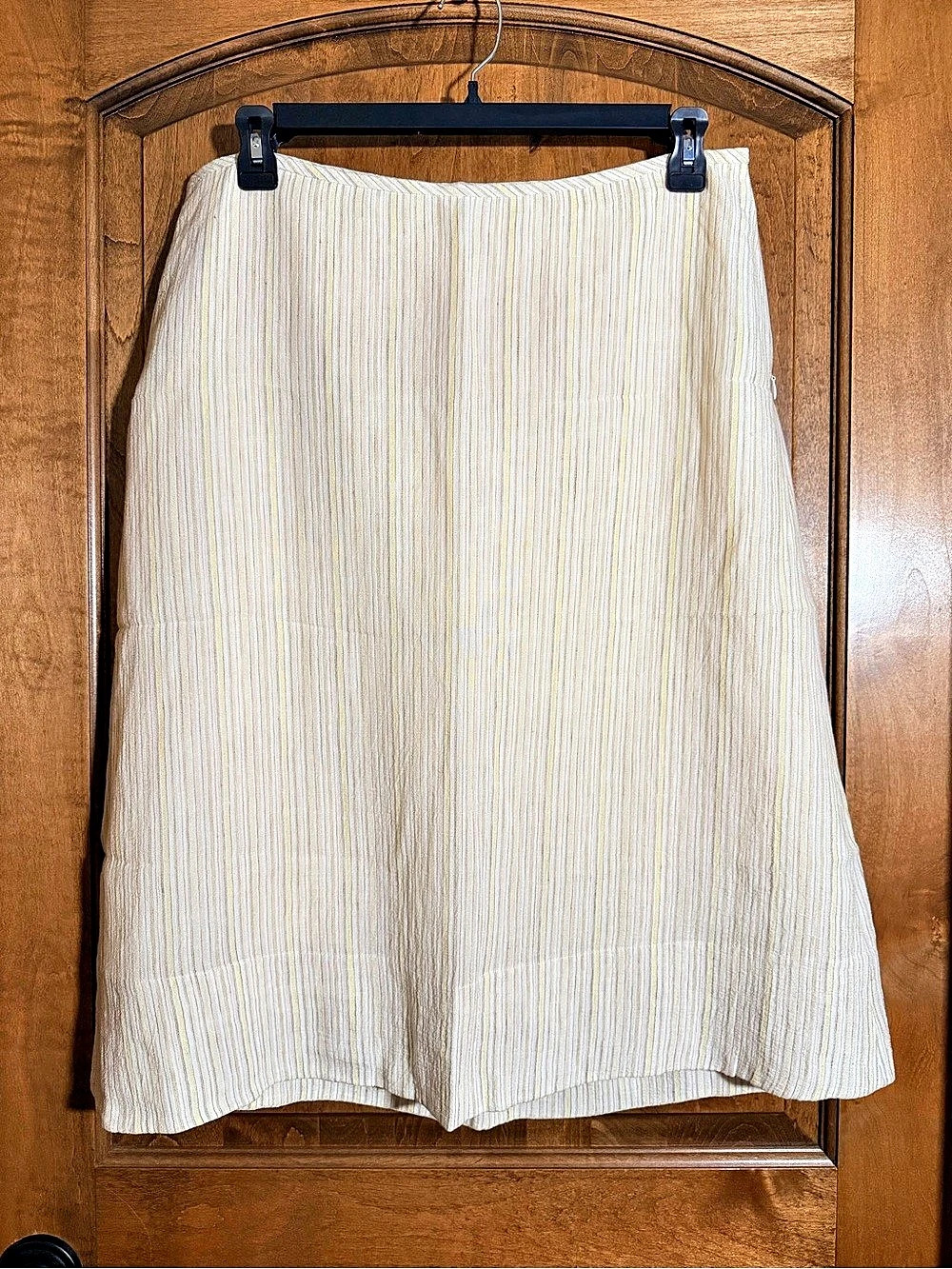 J.Crew Striped Linen Blend A-Line Skirt Size 14
